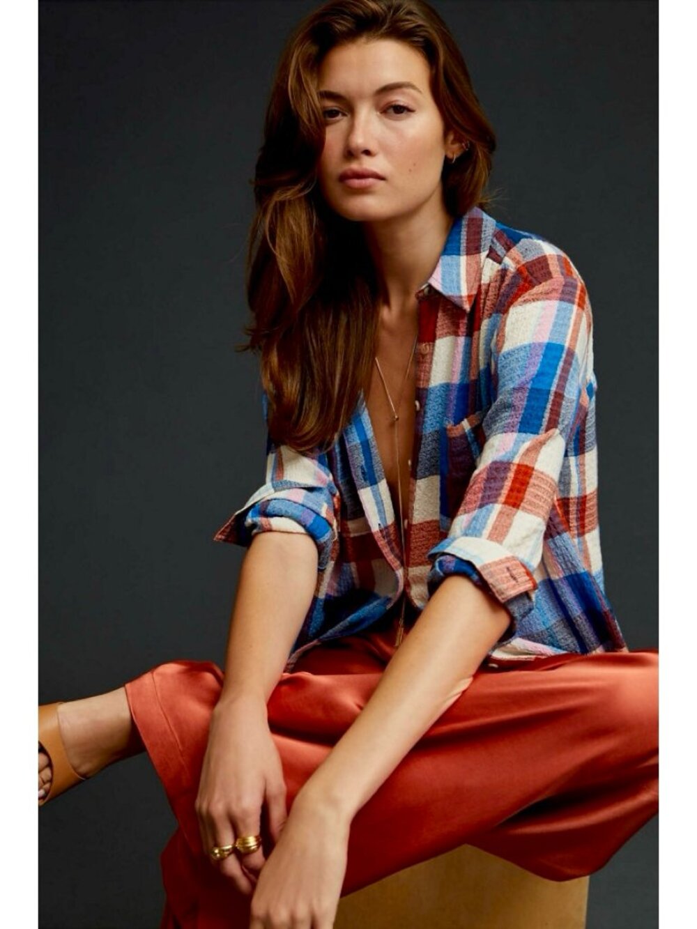 Anthropologie Pilcro Ally Plaid Buttondown